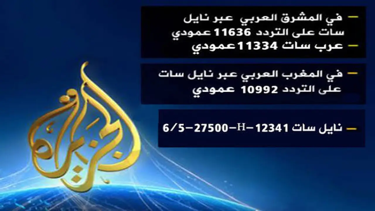 تردد قناة الجزيرة الجديد على النايل سات بجودة HD لمتابعة تطورات الشرق الأوسط